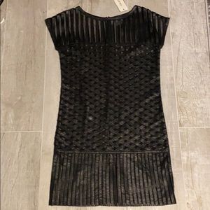 Grayse leather dress size M 10” zipper in back